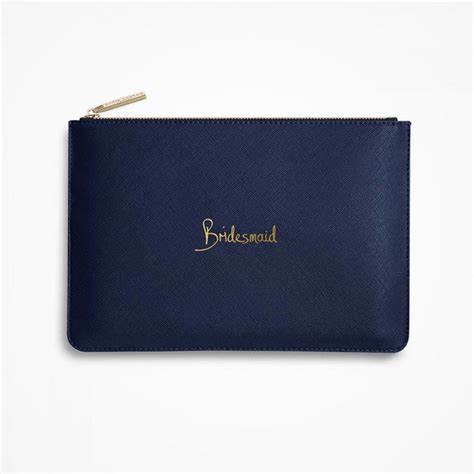 katie loxton navy bridesmaid pouch.